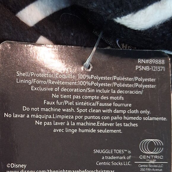 Disney Jack Skeleton Nightmare Before Christmas Slippers Women's Size S/M - Picture 14 of 15